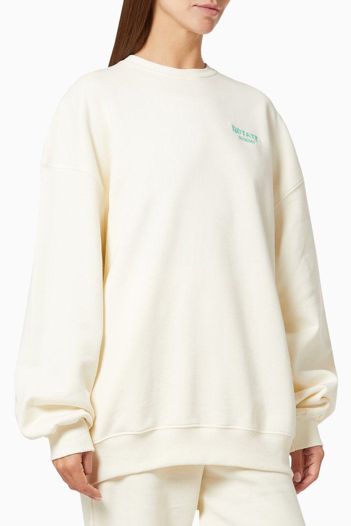 

Iris Sweatshirt in Organic Cotton, White