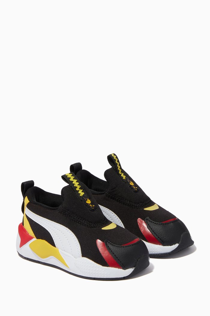 

PUMA PEANUTS RS-X³ Slip On Toddler Sneakers in Neoprene, Black