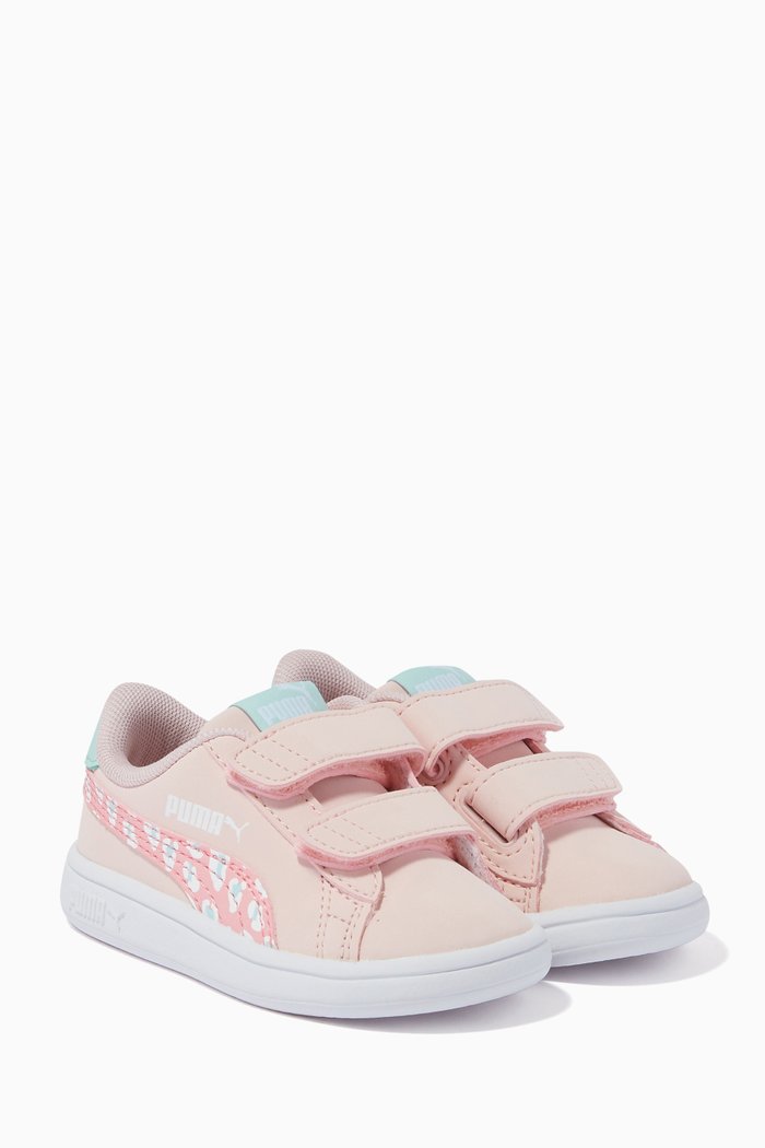 

Smash v2 Roar Sneakers in Faux Leather, Pink