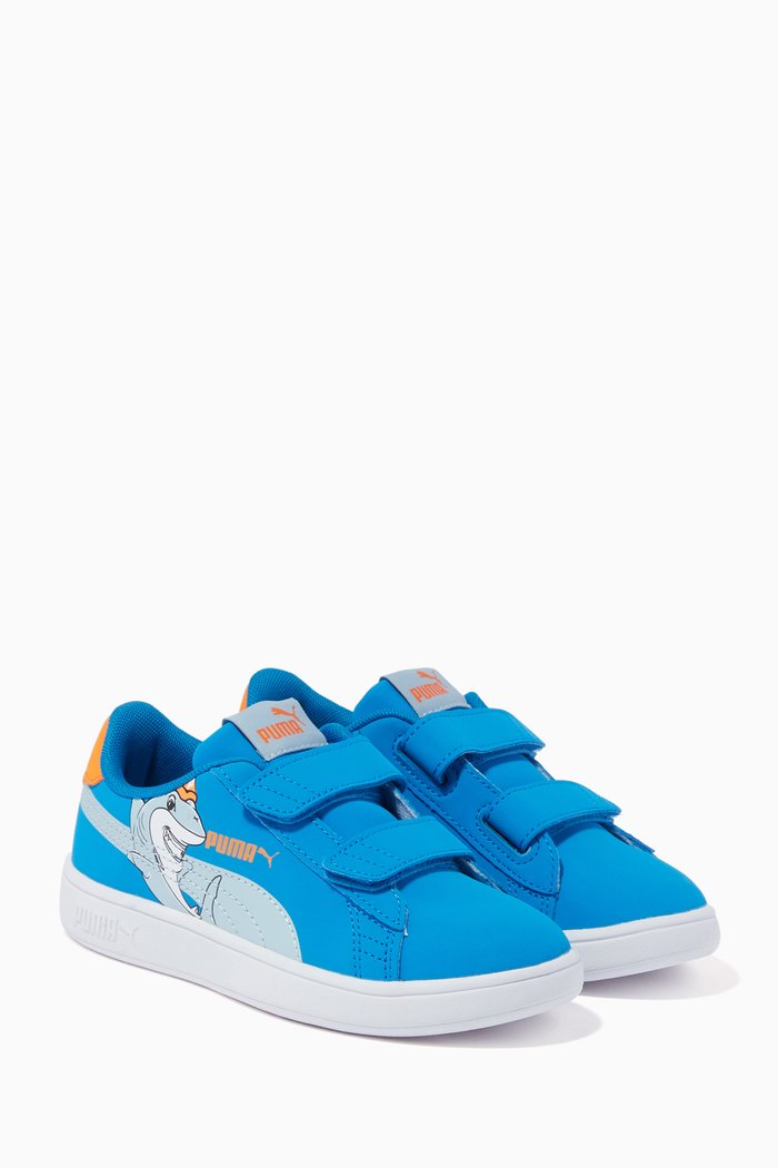 

Smash v2 Lil PUMA V Sneakers in Eco Leather, Blue