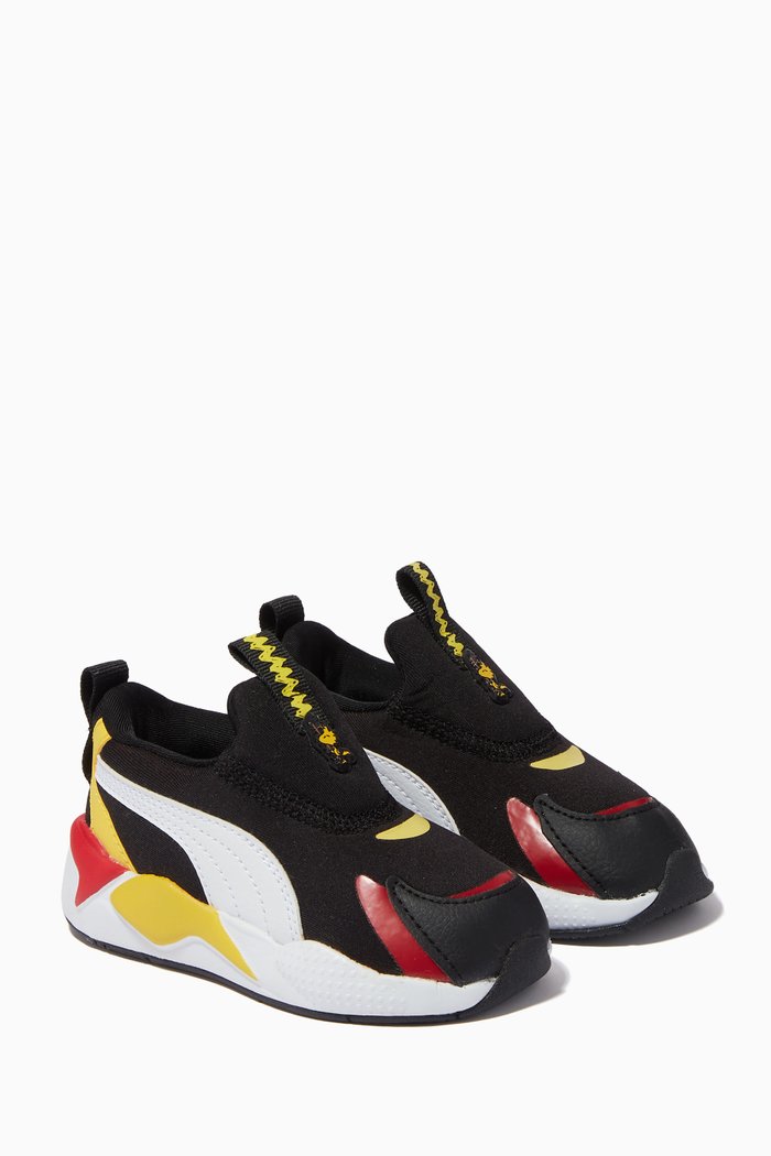 

x Peanuts RS-X³ Slip-on Sneakers in Mesh, Black