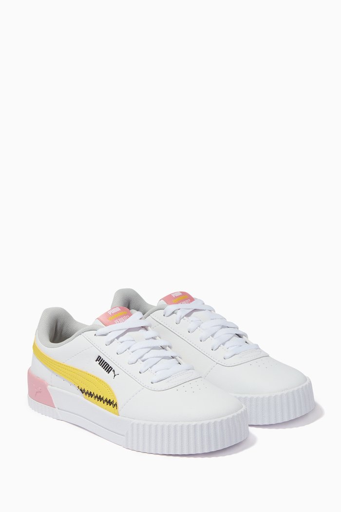 

x PEANUTS Carina Sneakers in Faux Leather, White