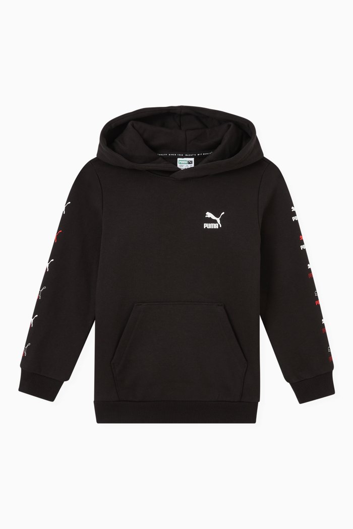 Classics Graphic Hoodie in Jersey, Black