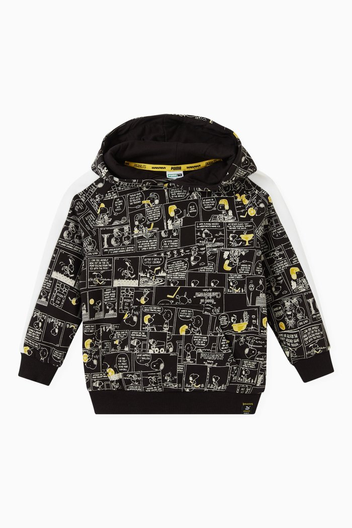 

PUMA x PEANUTS Hoodie in Cotton Jersey, Black