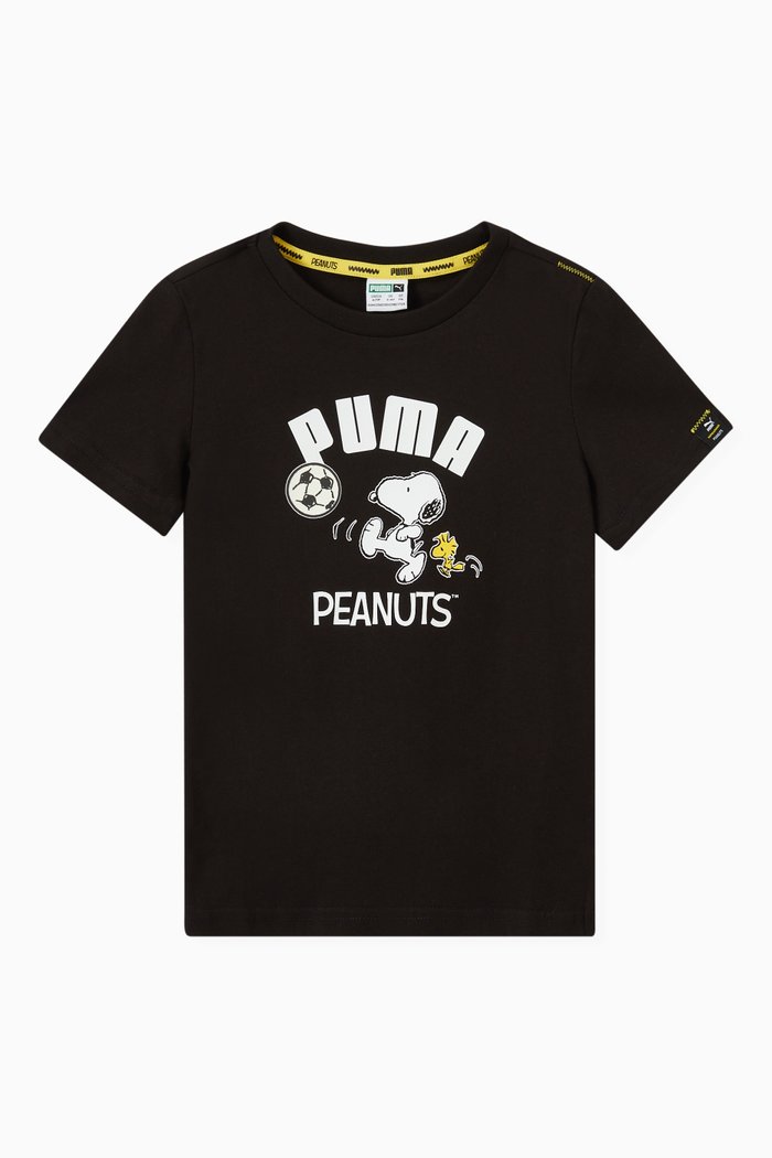 

PUMA x PEANUTS Graphic T-shirt in Jersey, Black