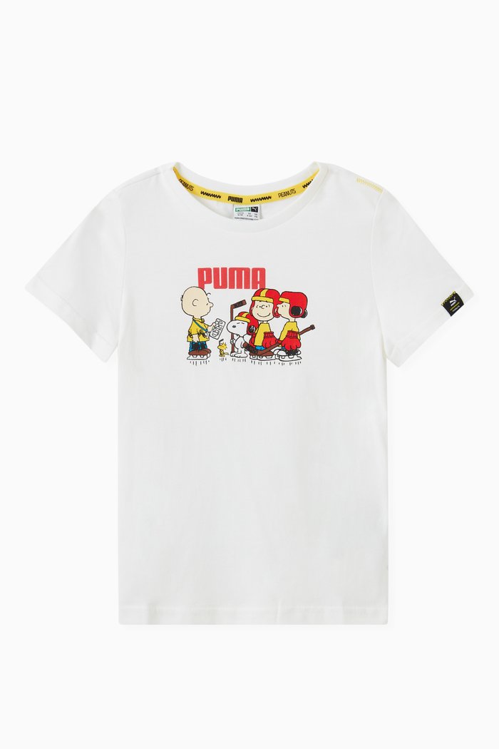 

PUMA x PEANUTS Graphic T-shirt in Jersey, White