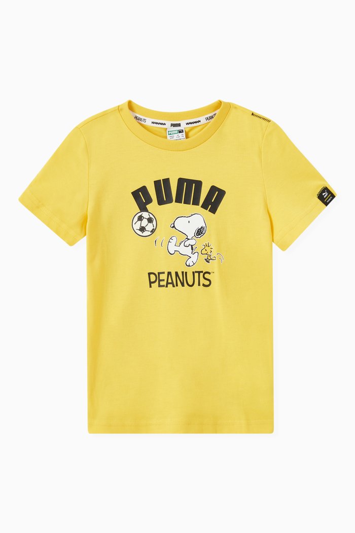 PUMA x PEANUTS Graphic T-shirt in Jersey, Yellow