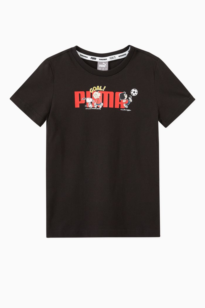 

PUMA x PEANUTS Graphic T-shirt in Jersey, Black