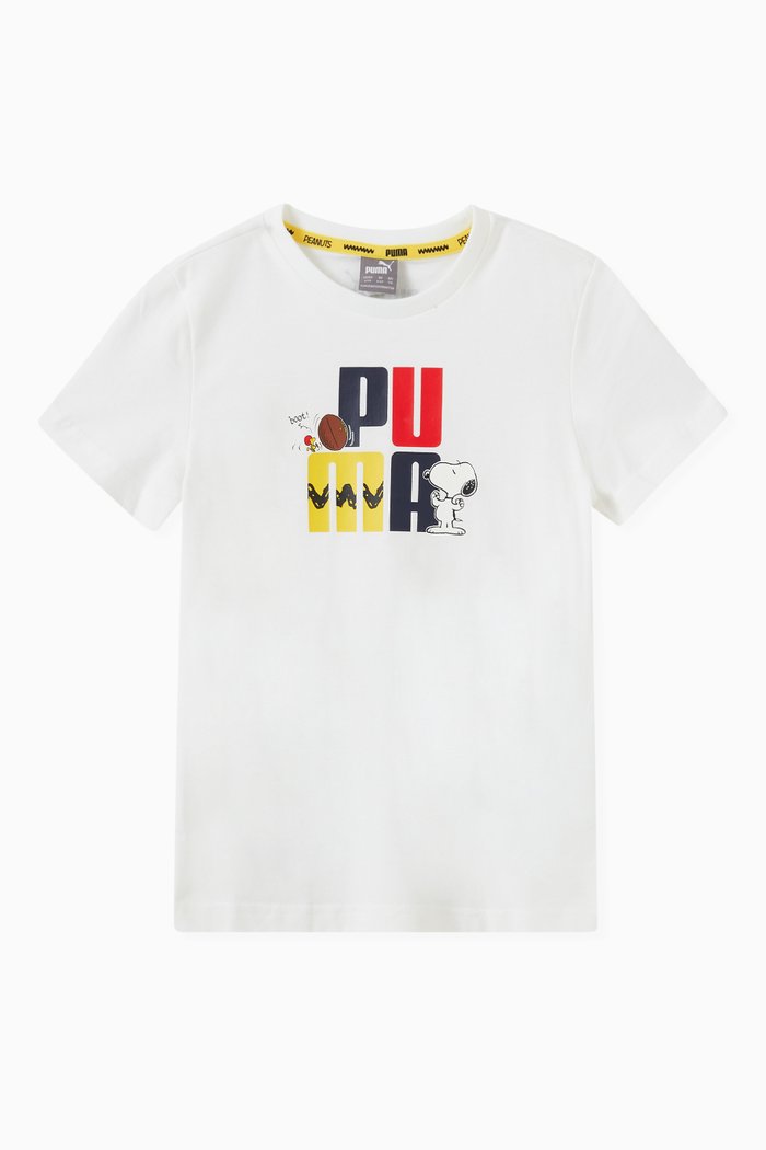 

PUMA x PEANUTS Graphic T-shirt in Jersey, White