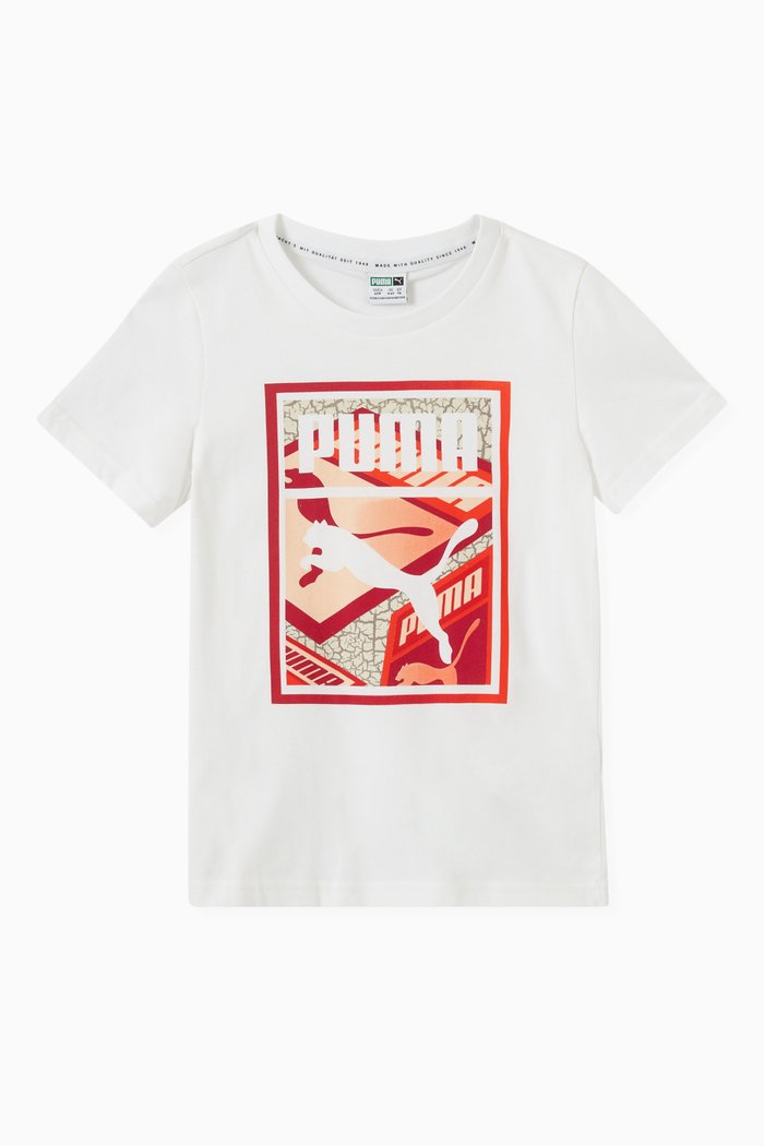 

PUMA Street Art Graphic T-shirt in Jersey, White