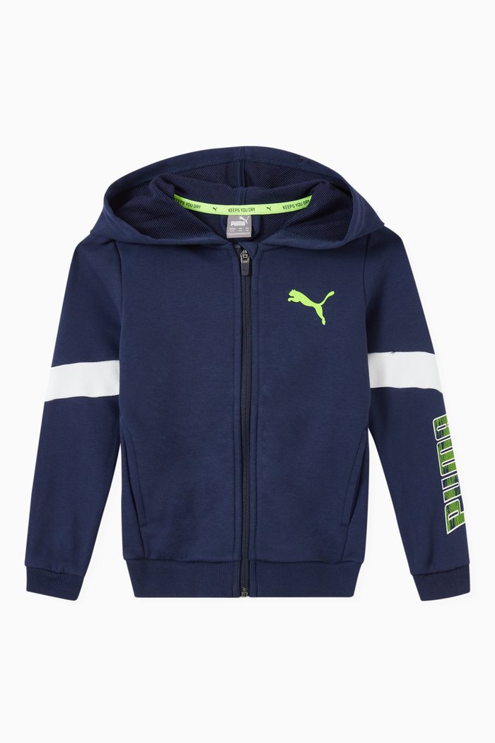 

Active Sport Hooded Sweatshirt in Jersey, Blue