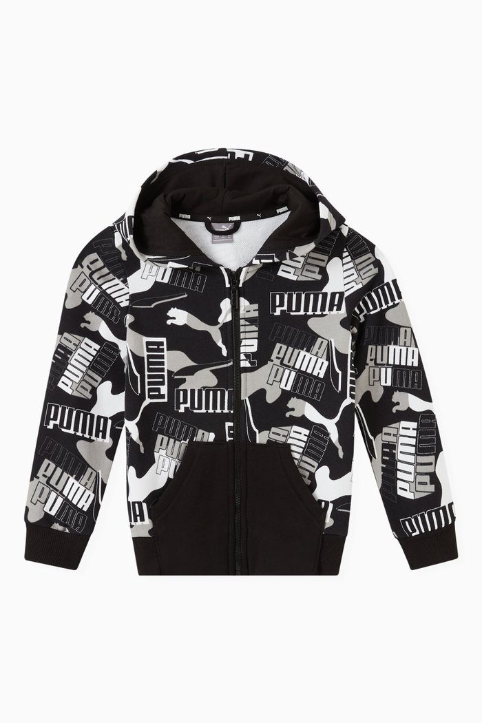 

Alpha Zip-up Hoodie in Jersey, Black
