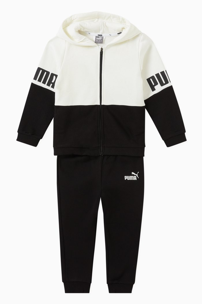 

PUMA Minicats Power Jogger Set in Cotton-blend Fleece, Black