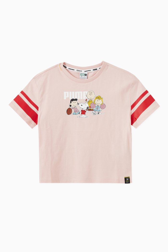 

PUMA x PEANUTS Graphic T-shirt in Jersey, Pink