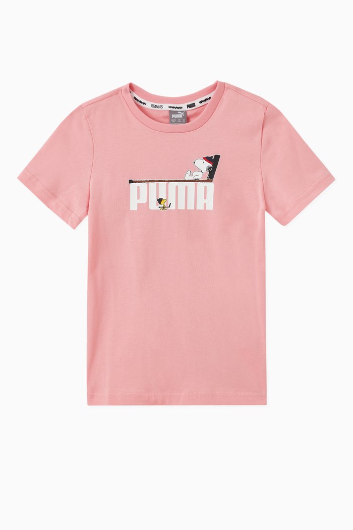 PUMA x PEANUTS Graphic T-shirt in Jersey, Pink