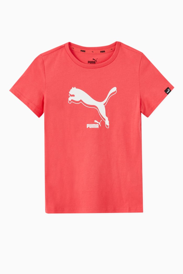 

PUMA POWER Logo T-shirt in Jersey, Pink