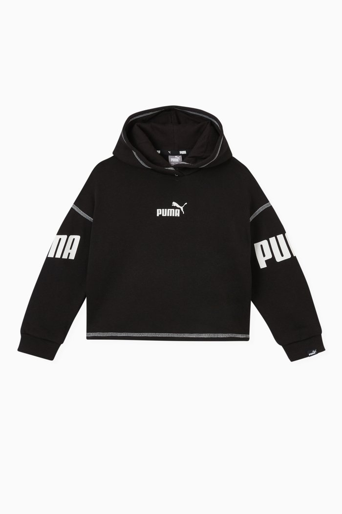 

PUMA Power Hooded Sweatshirt in Fleece, Black