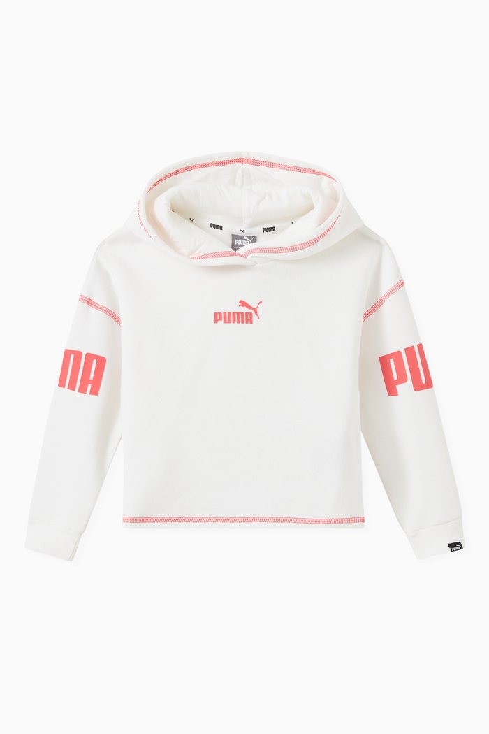 

PUMA Power Hooded Sweatshirt in Jersey, White