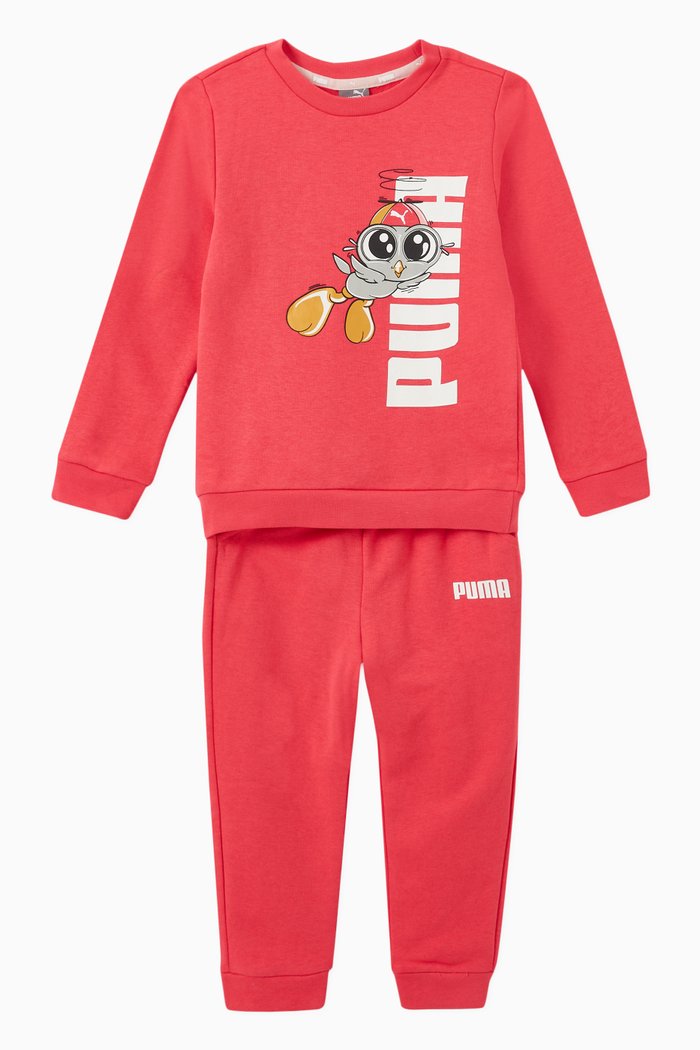

Lil PUMA Tracksuit in Cotton Fleece, Pink