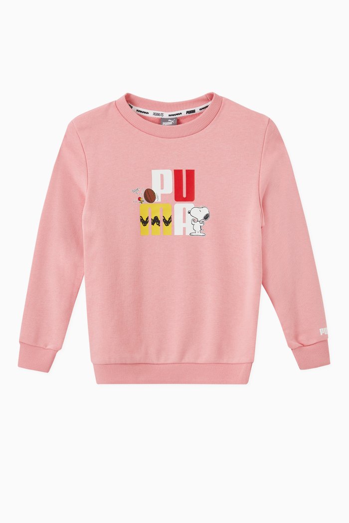 

PUMA x PEANUTS Sweatshirt in Jersey, Pink