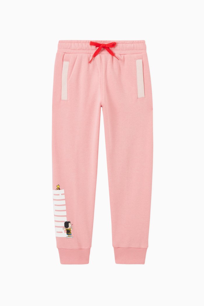 x PEANUTS Sweatpants in Jersey, Pink