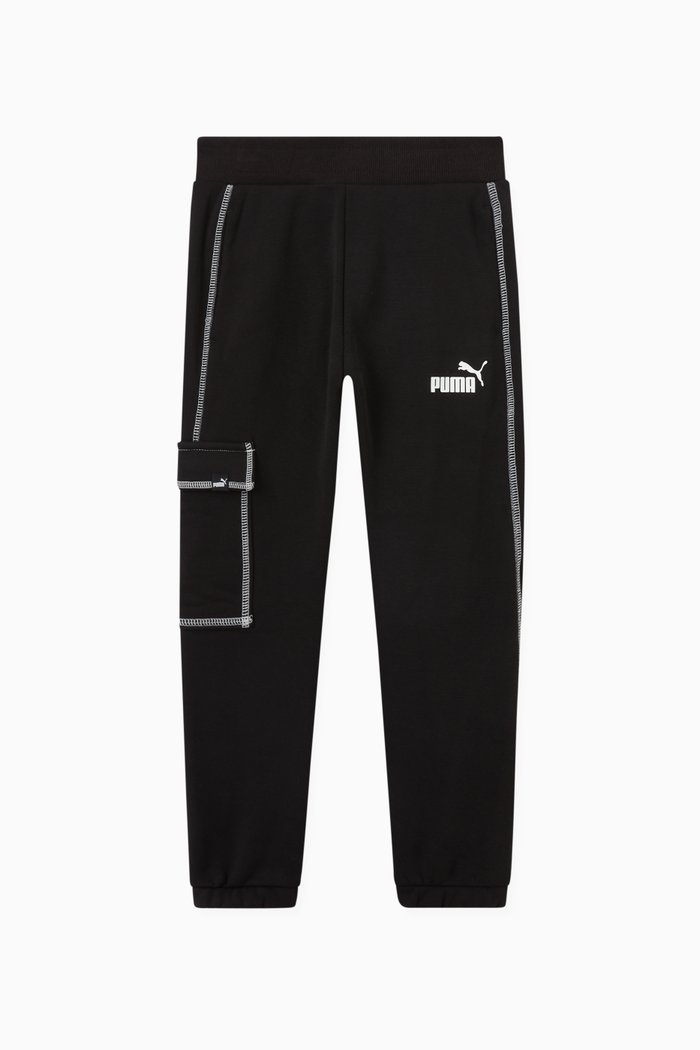 

PUMA POWER Cargo Pants in Fleece, Black