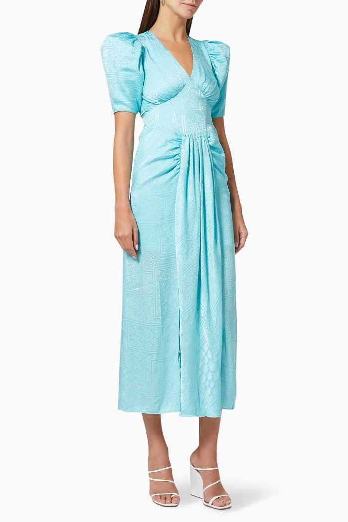 

Alma Metallic Dress, Blue