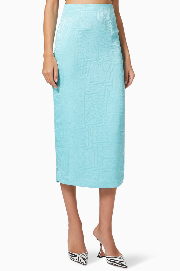 

Caitlin Skirt in Recycled Polyester, Blue