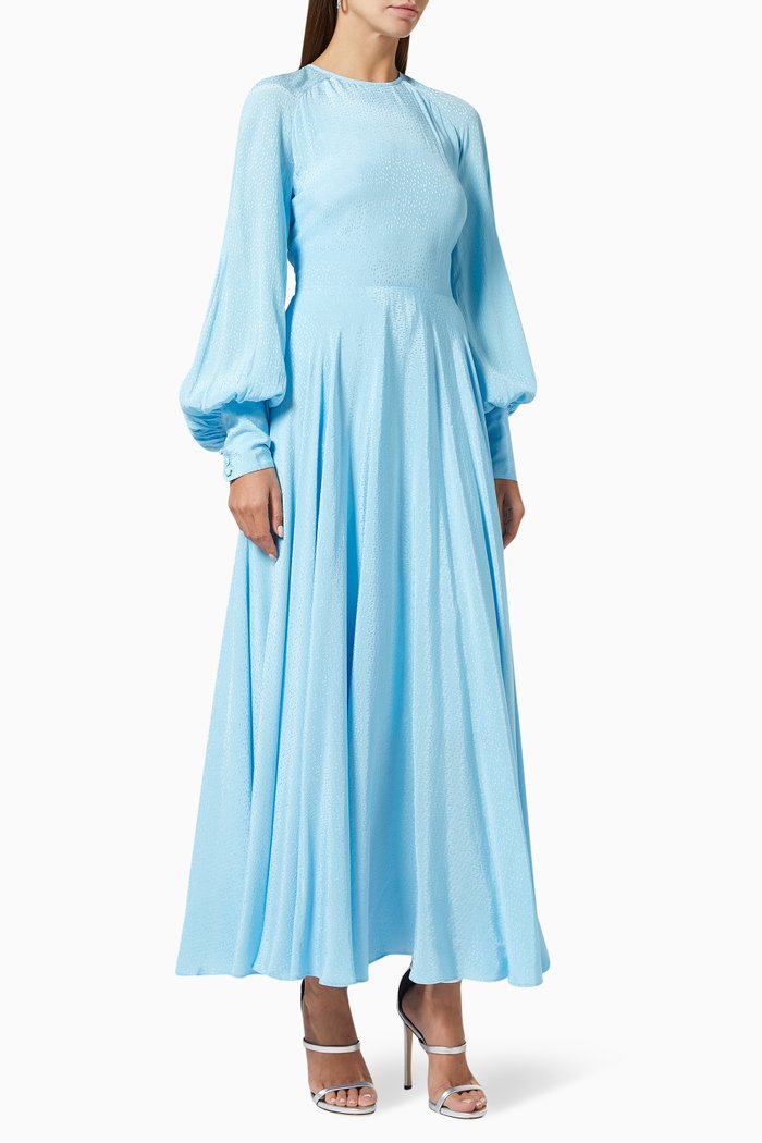 

Mary Flared Maxi Dress, Blue