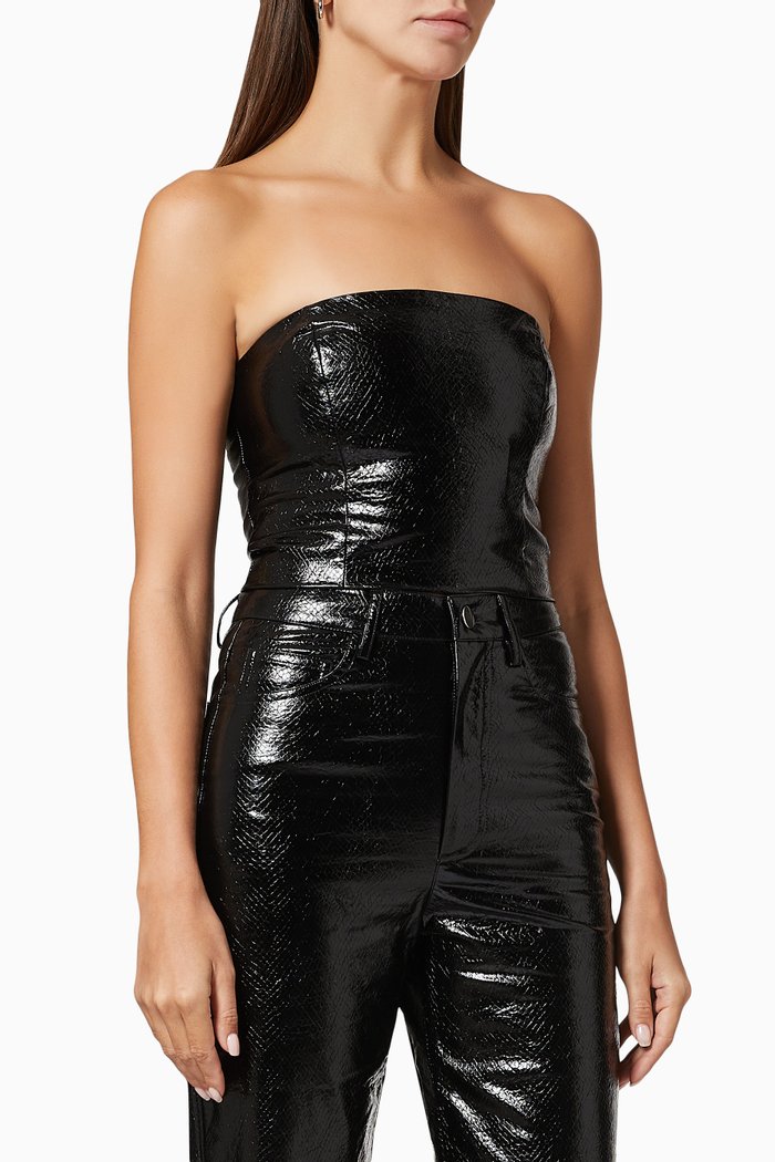 

Emili Black in Shiny Faux Leather