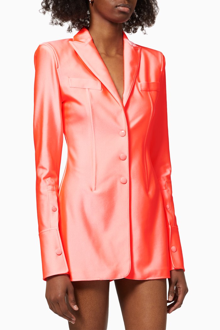 

Peak Lapel Blazer in Active Stretch Jersey, Pink