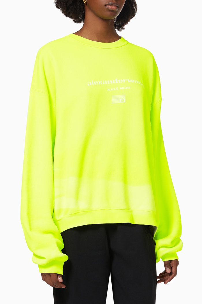 

Oversized Sweatshirt in Cotton Terry, Yellow