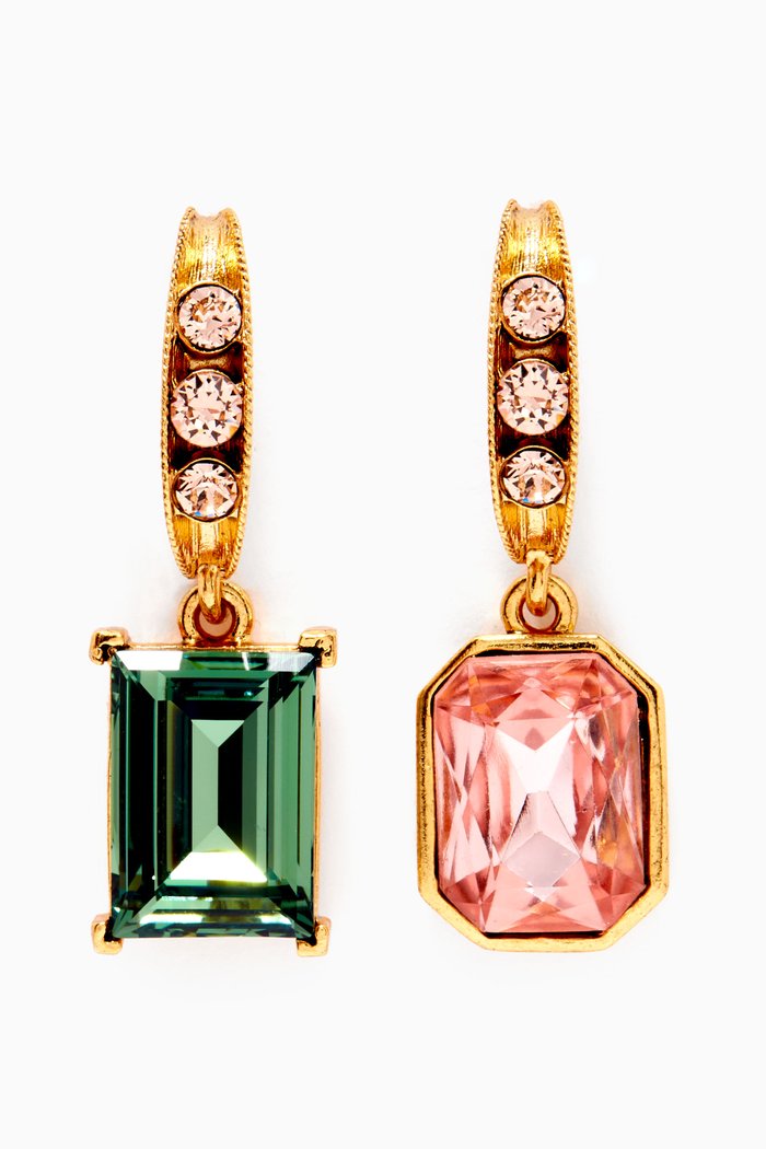 

Peapod & Stone Earrings, Gold