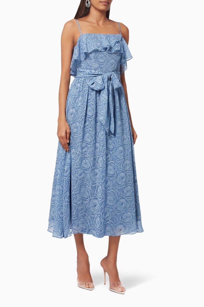 

Tranquility Dress in Chiffon, Blue