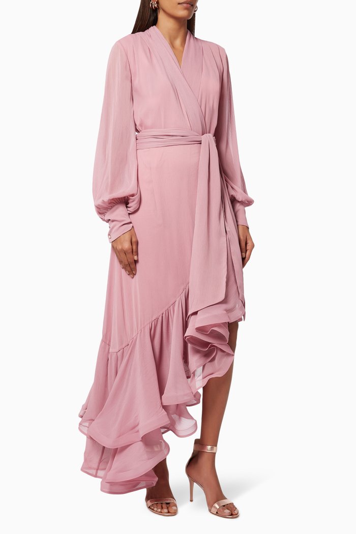 

Genevieve Dress in Georgette, Pink