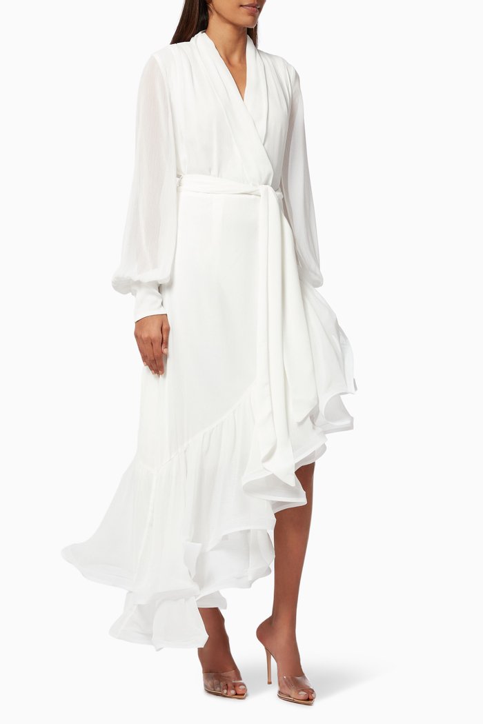 

Genevieve Dress in Georgette, White