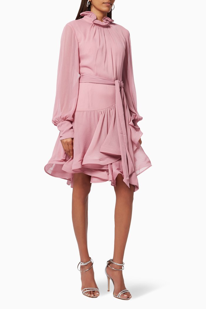 

Callie Dress in Georgette, Pink