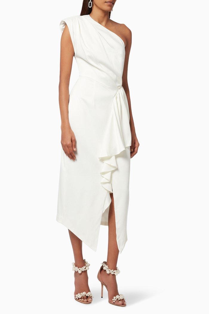 

Blakely Dress in Crepe, White