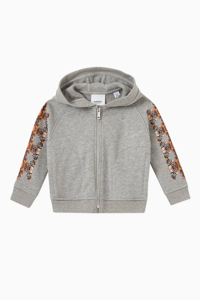 

Thomas Bear Hooded Top in Cotton, Grey