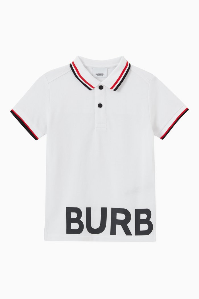 

Polo Shirt with Logo in Cotton Piqué, White