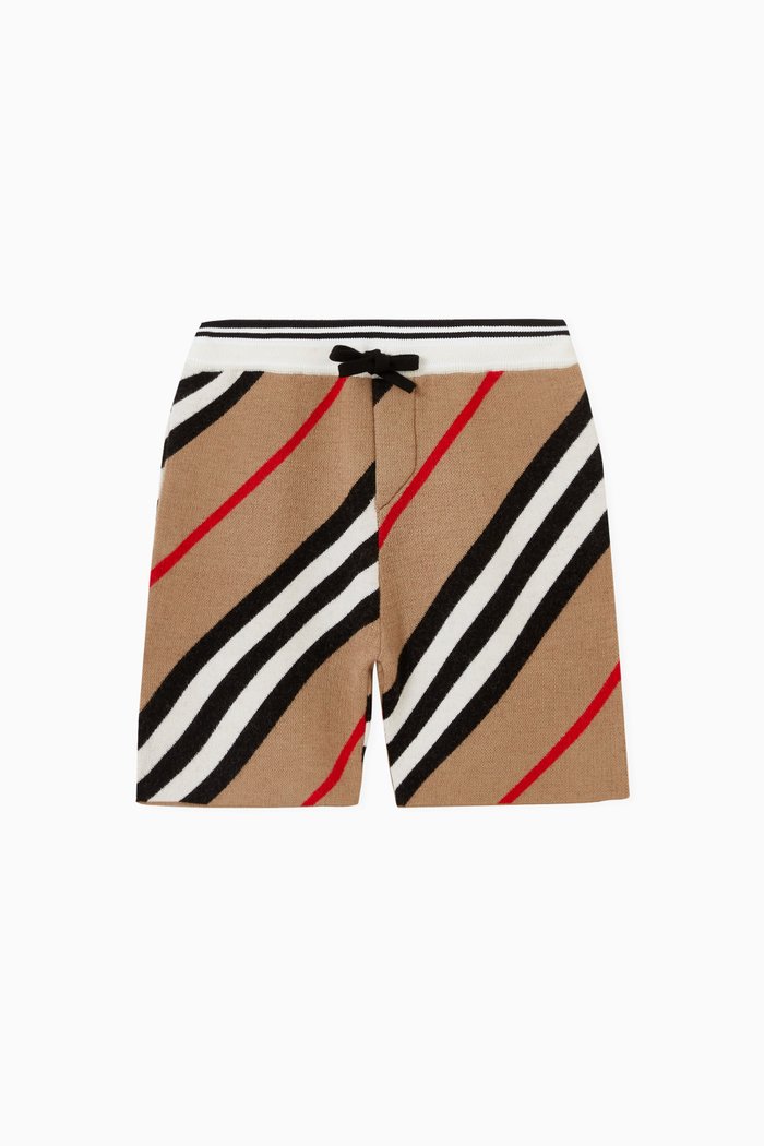

Shorts in Icon Stripe Wool Blend, Neutral
