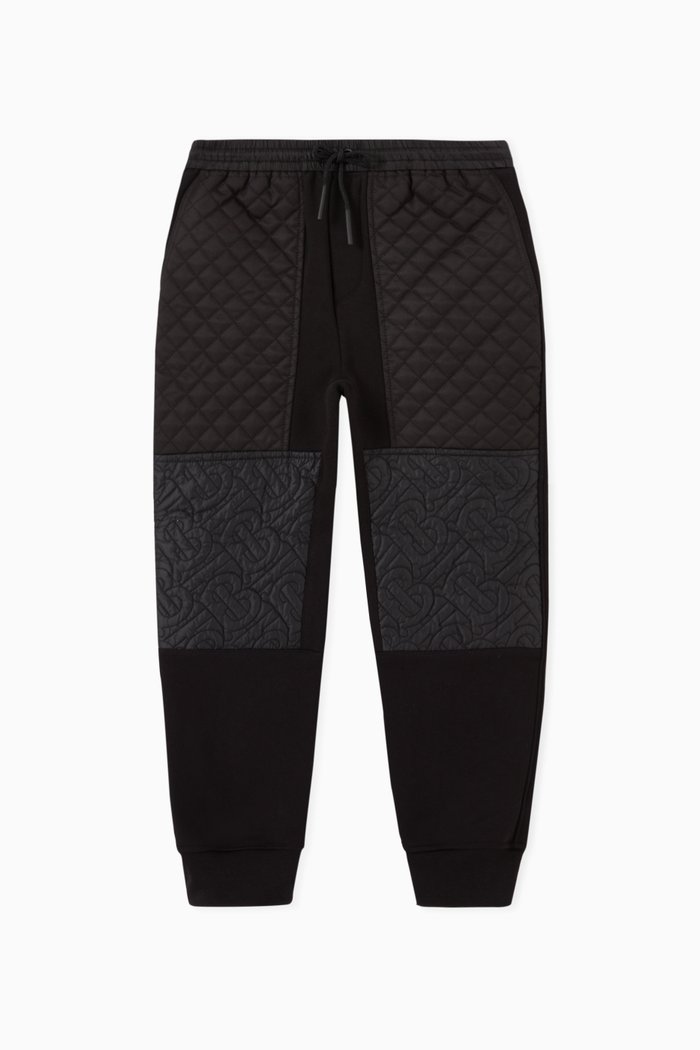 Monogram Jogging Pants in Cotton, Black