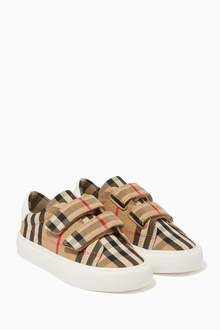 

Vintage Check Sneakers in Cotton, Neutral