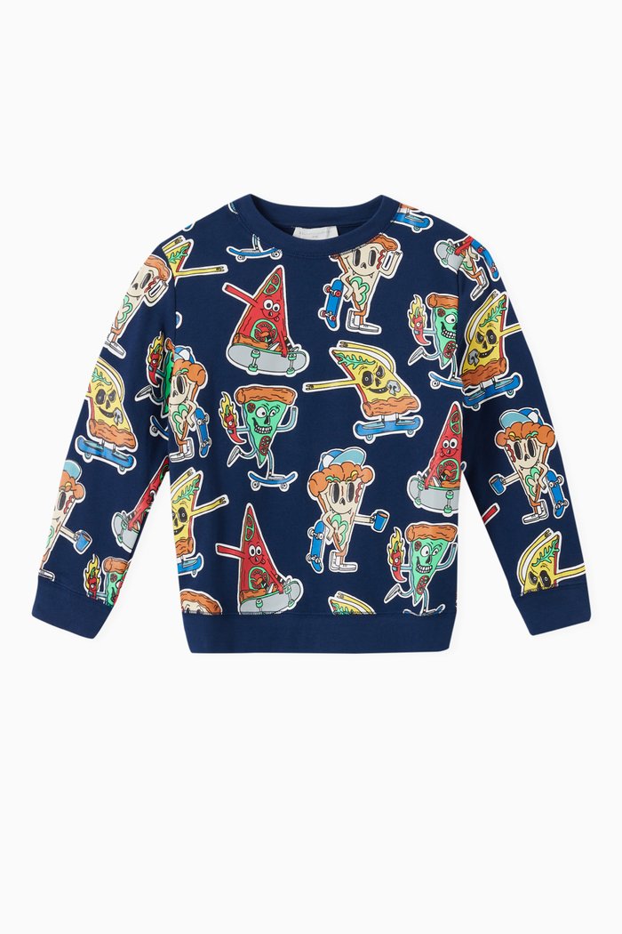

Pizza Skaters Sweatshirt in Organic Cotton Fleece, Multicolour