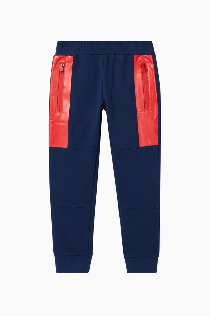 

Joggers with Tape in Organic Cotton, Blue