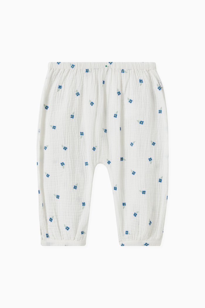 

Flowers Pants in Organic Cotton Gauze, Neutral