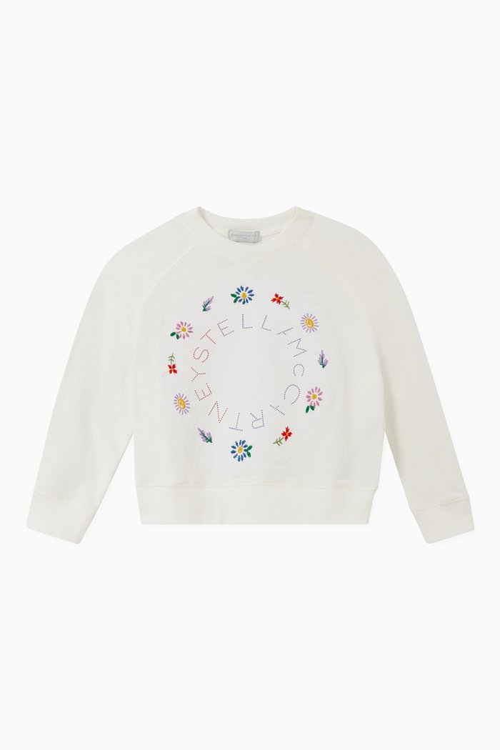 

Flowers Logo Sweatshirt in Organic Cotton Fleece, Neutral