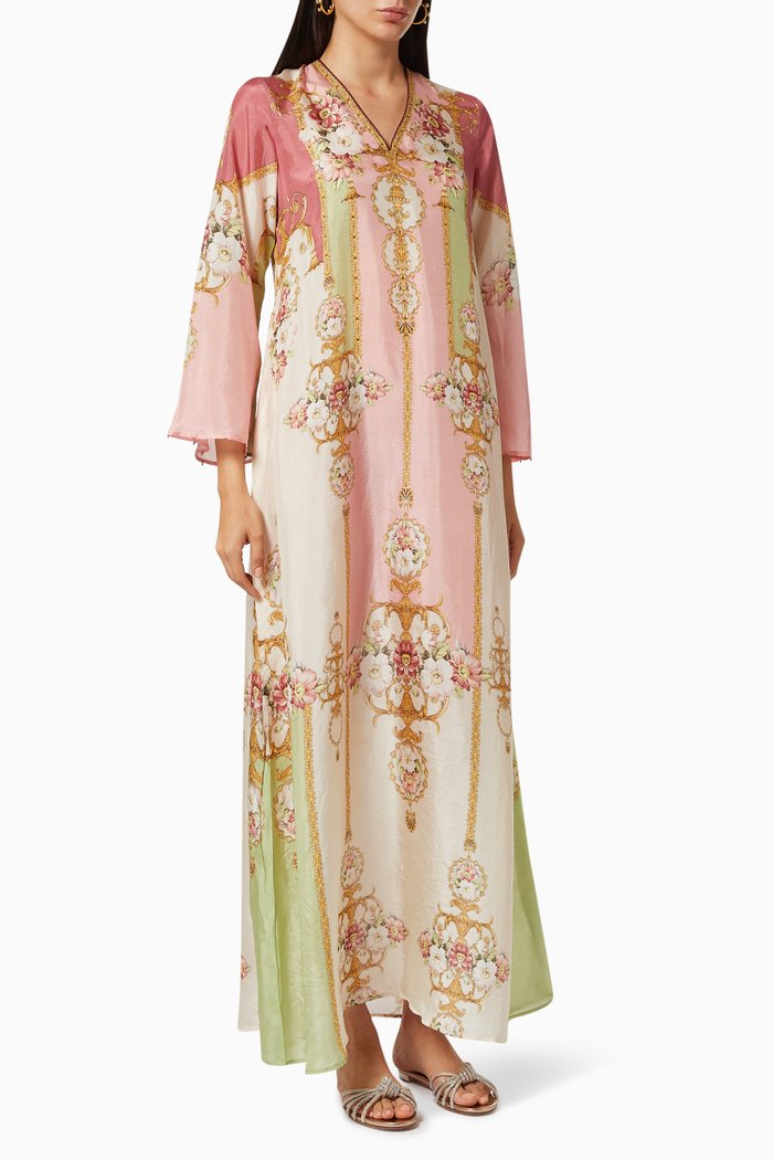 

Themis Jalabiya in Silk, Multicolour