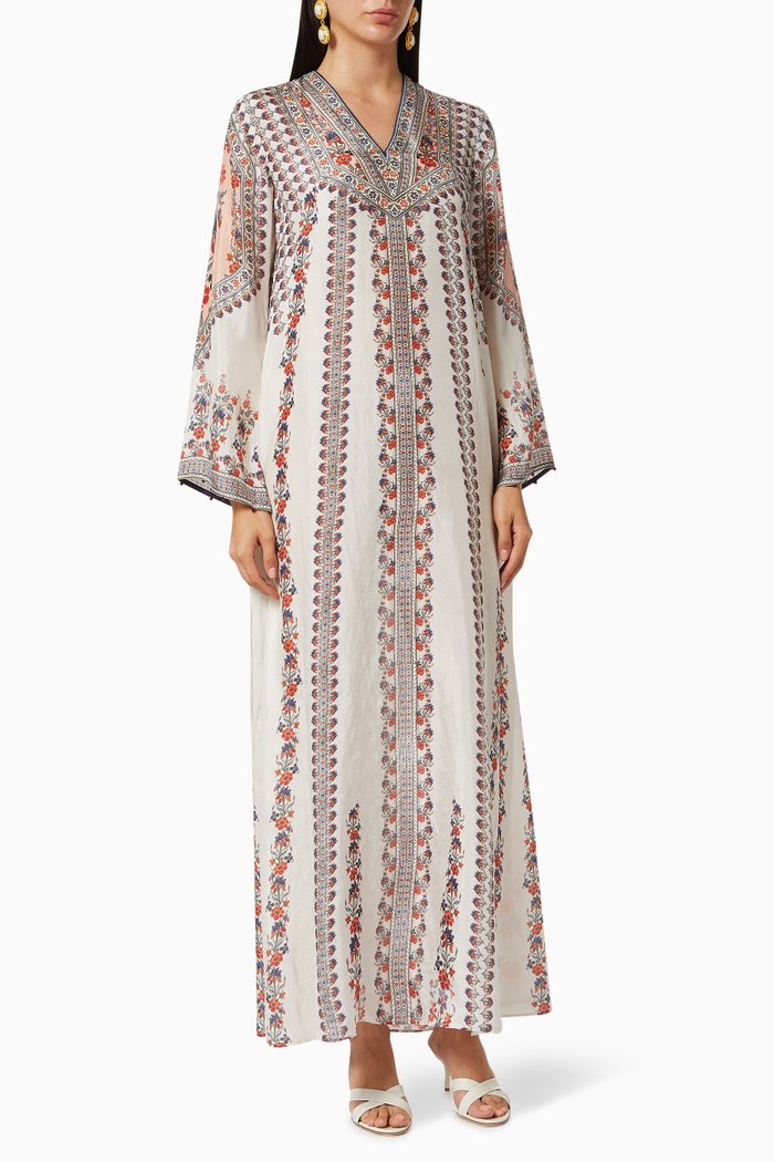 

Nicole Jalabiya in Silk, Multicolour