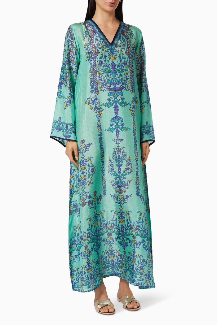 

Melissa Jalabiya in Silk, Green
